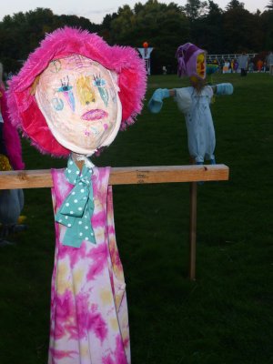 This pink scarecrow looked a bit sad to me.