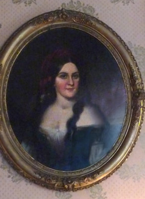 Portrait in the Winter Parlor of Adelicia's niece, Corinne Goodman who lived in Memphis.