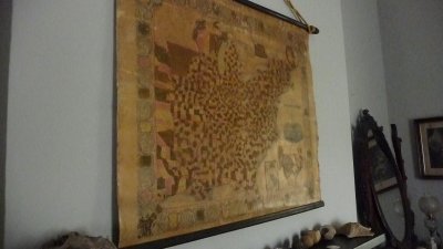 The map is also an original piece found in the house from the 1840's showing the United States at that time (and by county).