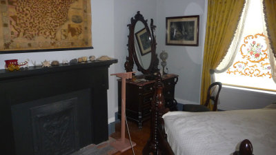 The pine floors in this room are also original, as is the furniture.