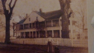 Photograph of the plantation house in Louisiana. Plans to make the house more elaborate were curtailed when the war broke out.