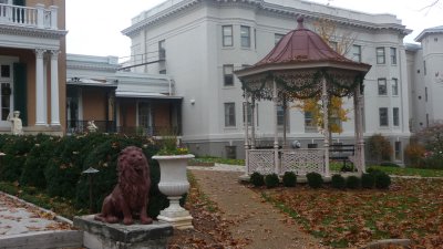 The many gazebos around the property (which is now Belmont University) are from Adelicia's time.