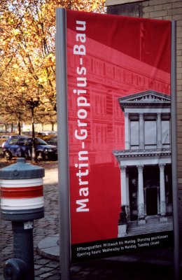 Sign for the Martin-Gropius-Bau (museum) in Berlin.