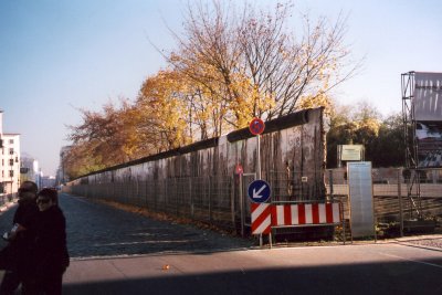 What remains of the Berlin Wall. The rest of it was torn down by the end of 1990.
