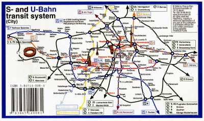 Berlin subway map. When the W. Berlin U-Bahn joined with the E. Berlin C-Bahn, the result was utter confusion!
