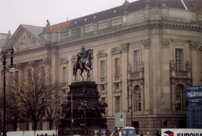 Monument of Frederick the Great, mounted on horseback on Unter den Linden.