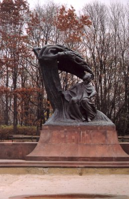 Frederick Chopin (1810-1849) monument in Royal Lazienki Park.