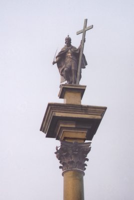 Close-up of Zygmunt's Column in Castle Square built in 1644 in commemoration of King Zygmunt.