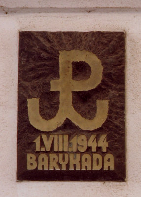 Polish plaque signifying resistence against the Nazis in WWII.