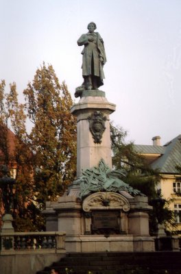 The Adam Mickiewicz Monument was unveiled in 1989 on the 100th anniversary of the poet's birth.