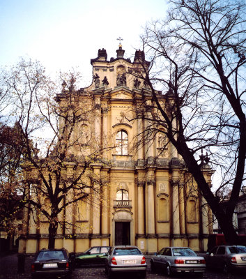 Composite photo of the Visitation Sisters' (Baroque) Church of St. Joseph on the Royal Way.