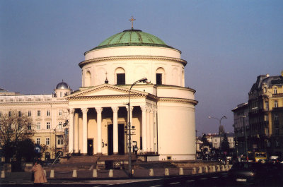 The classical Church of Alexander (1818-1826) at Three Crosses Square on the Royal Way.