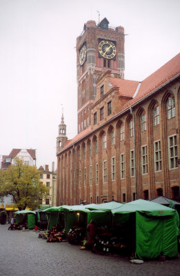 Side view of the Town Hall and clock tower.