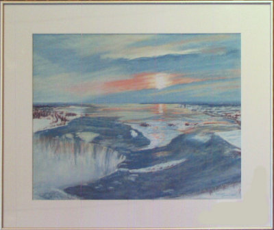 Sunrise on winter Niagara 834H Brancheau Sale225 Rent7.50 22x25.jpg