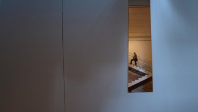 A lonely figure at MOMA