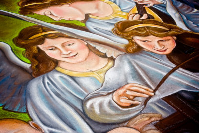 Song of The Angels.  Original Artist William Adolphe Bouguereau;  Street Painter Leslie; Sponsor Dennis Ashley, MD & Joyce Ashley, MD.