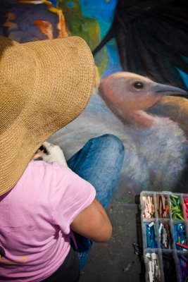 California Condor and it's Chick. Artist's Katie & Barry O'Neill;  O'Neill's Fine Art Studio