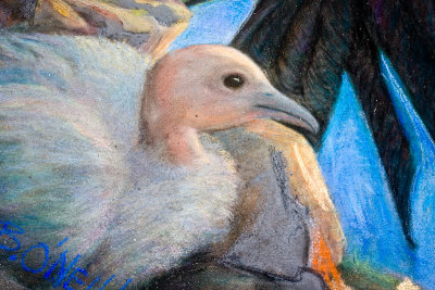 California Condor and it's Chick. Artist's Katie & Barry O'Neill;  O'Neill's Fine Art Studio