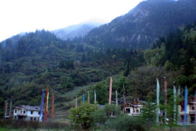 Tibetan Village - Prayer flags