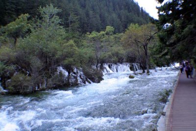 small falls and river