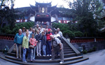 Travelers at Temple