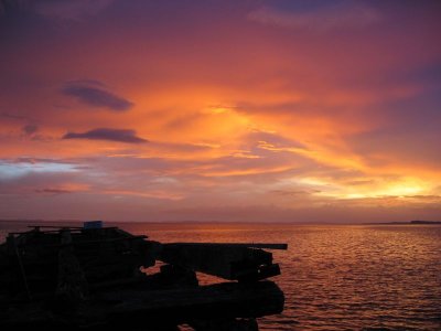 Sunset over the lake