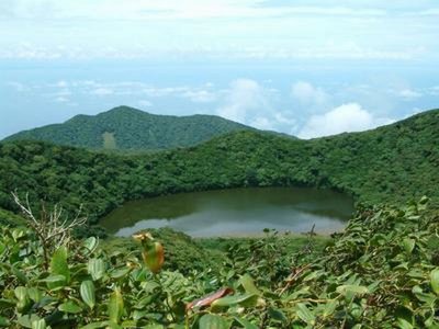 Lake in the top of the volcano