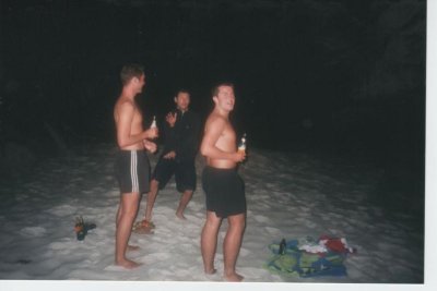 Pissed down the beach