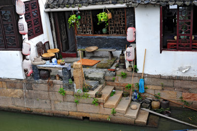 Zhujiajiao Ancient Town - Someone's back porch