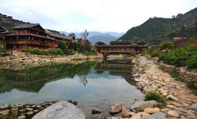 Bridge in Xijiang Miao Village