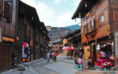 Xijiang Miao Village - Typical street scene