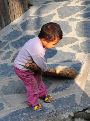 Xijiang Miao Village - Helping early