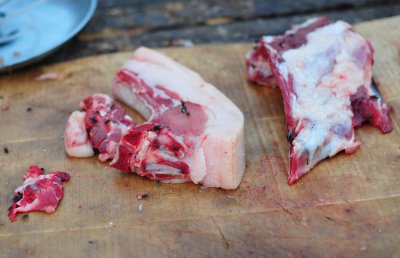 Somebody's dinner - Open air butcher in Xijiang Miao