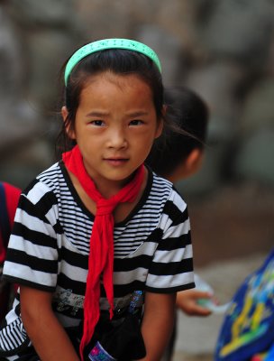 Xijiang Miao Village - Schoolgirl on way home