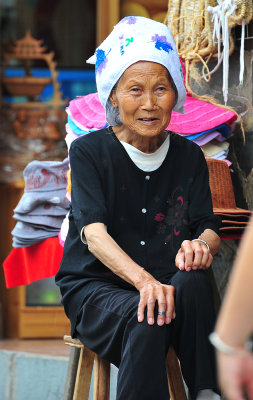 Xijiang Miao village - shoe vendor