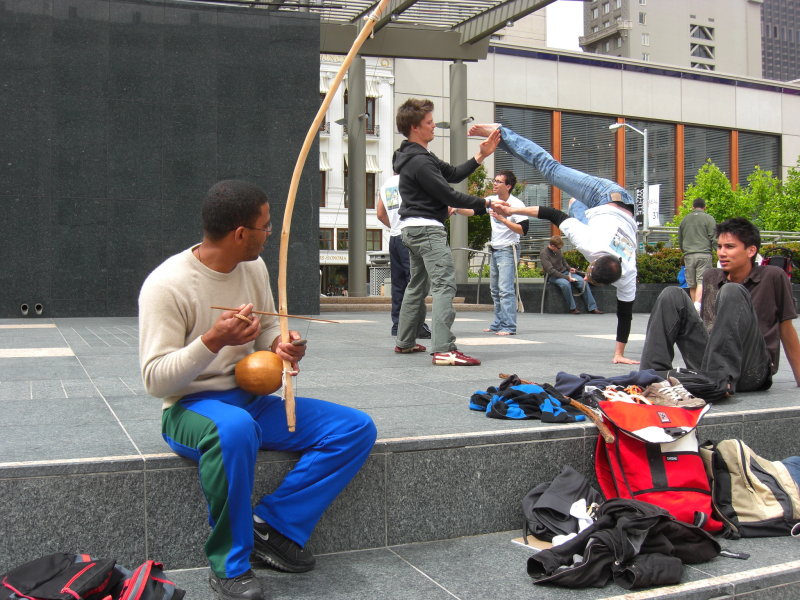 Brazilian martial arts practice at Union Square