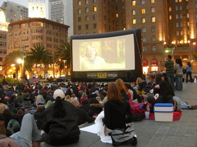 Free movies at Union Square