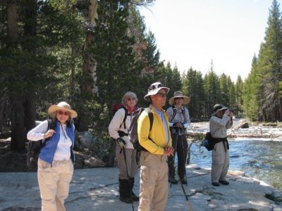 Group shot at the Lyell Fork Crossing