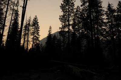 Smoky Sunset and Half Dome