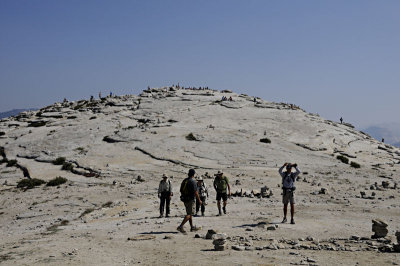 The wide expanse at the top of Half Dome