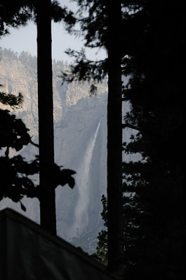 June 27 - Yosemite Falls from door of Tent 449