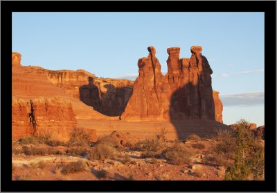 Three Gossips, a closer look at first light.