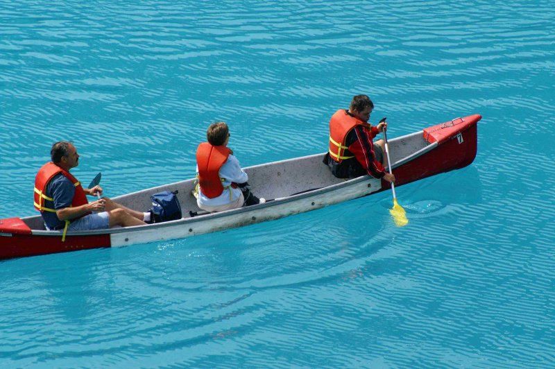 Canoe on Moraine Lake
