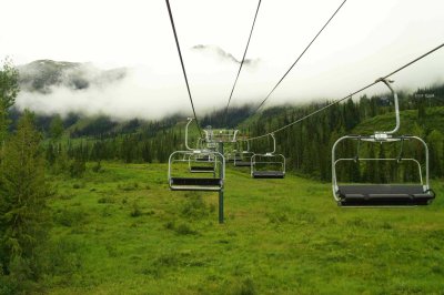 Chair lift to Grizzly Bear sanctuary at Kicking Horse