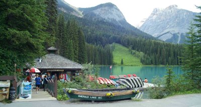 Boat house at Emerald Lake