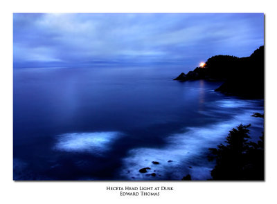 Heceta Head Light at Dusk, Oregon Coast