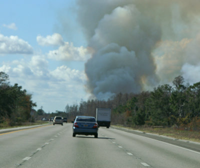 Controlled burn on rt 4 - orlando to st. pete