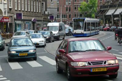 Traffic - room for cars, bikes, trams