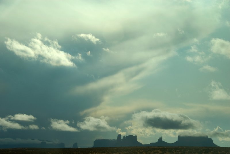 Clouds over Monument Valley