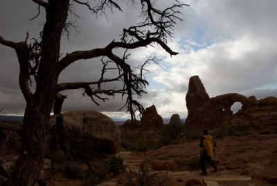 Arches Nat. Park - under stormy clouds